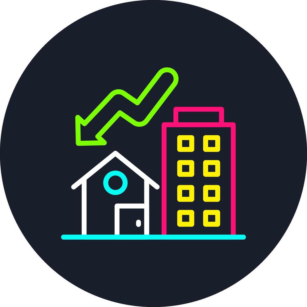 Real Estate Line Multi Color Design vector