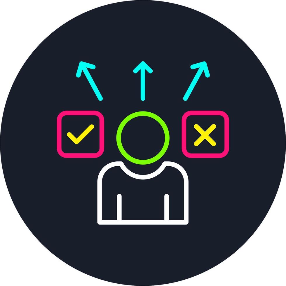 Decide Line Multi Color Design vector