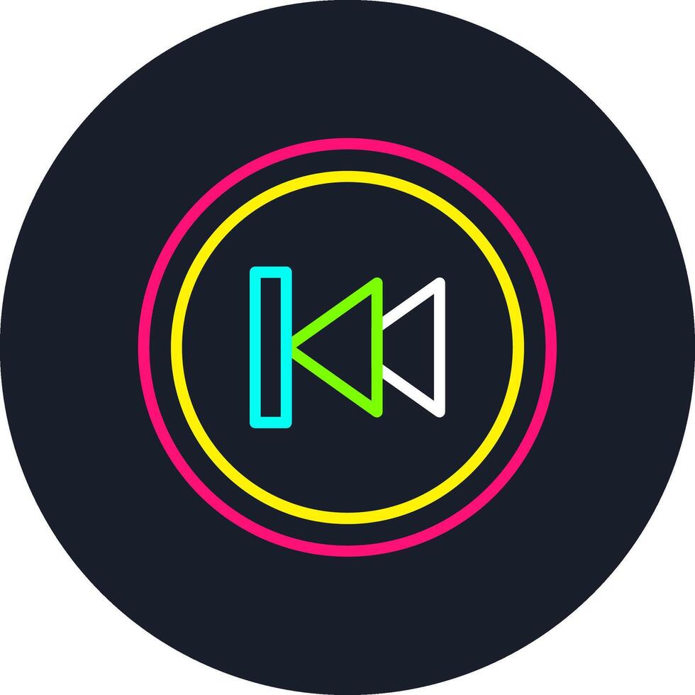 Previous Line Multi Color Design vector
