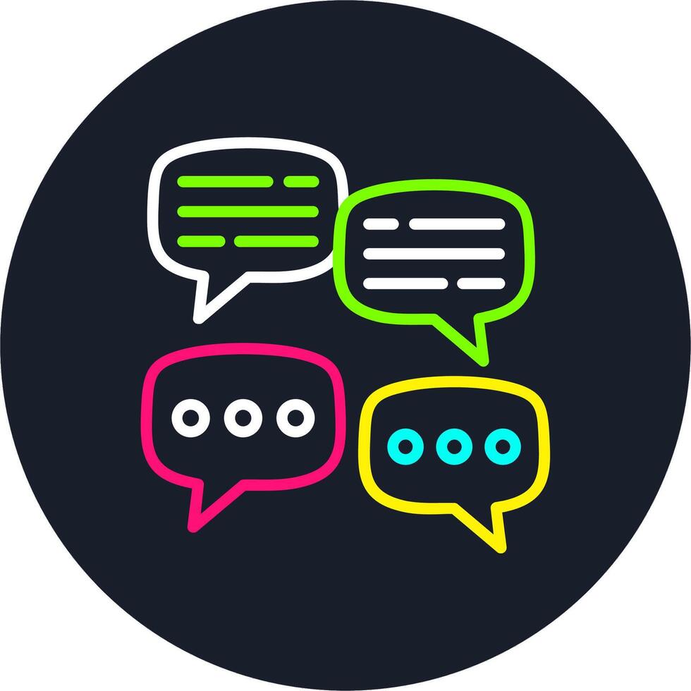 Comments Line Multi Color Design vector