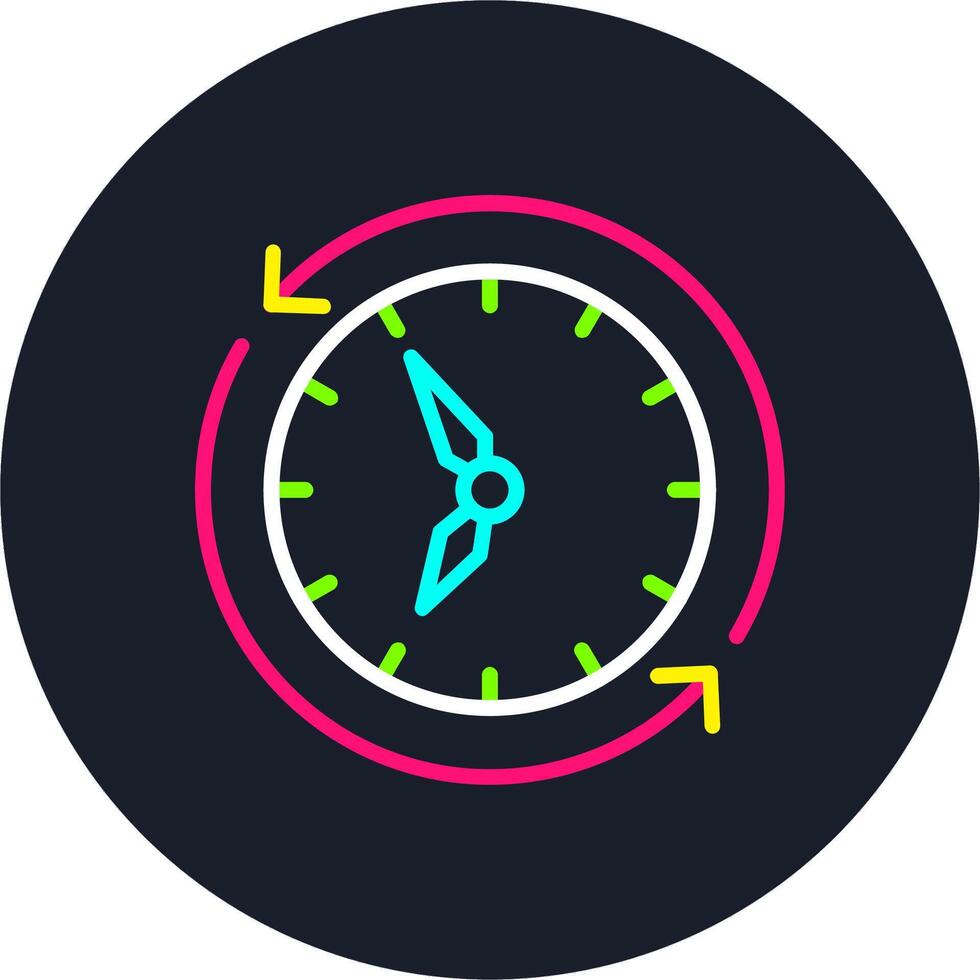 Refresh time Line Multi Color Design vector