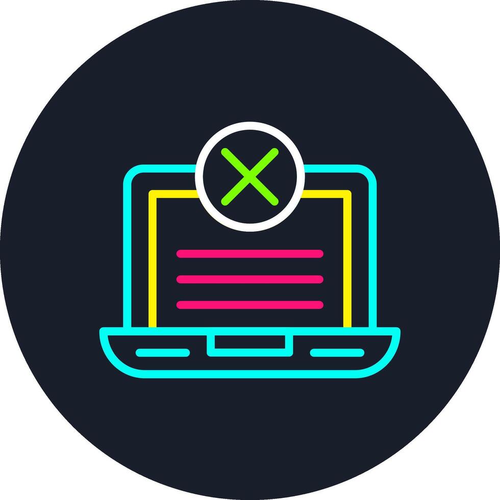 Access Denied Line Multi Color Design vector