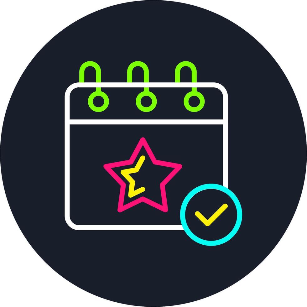 Event Line Multi Color Design vector