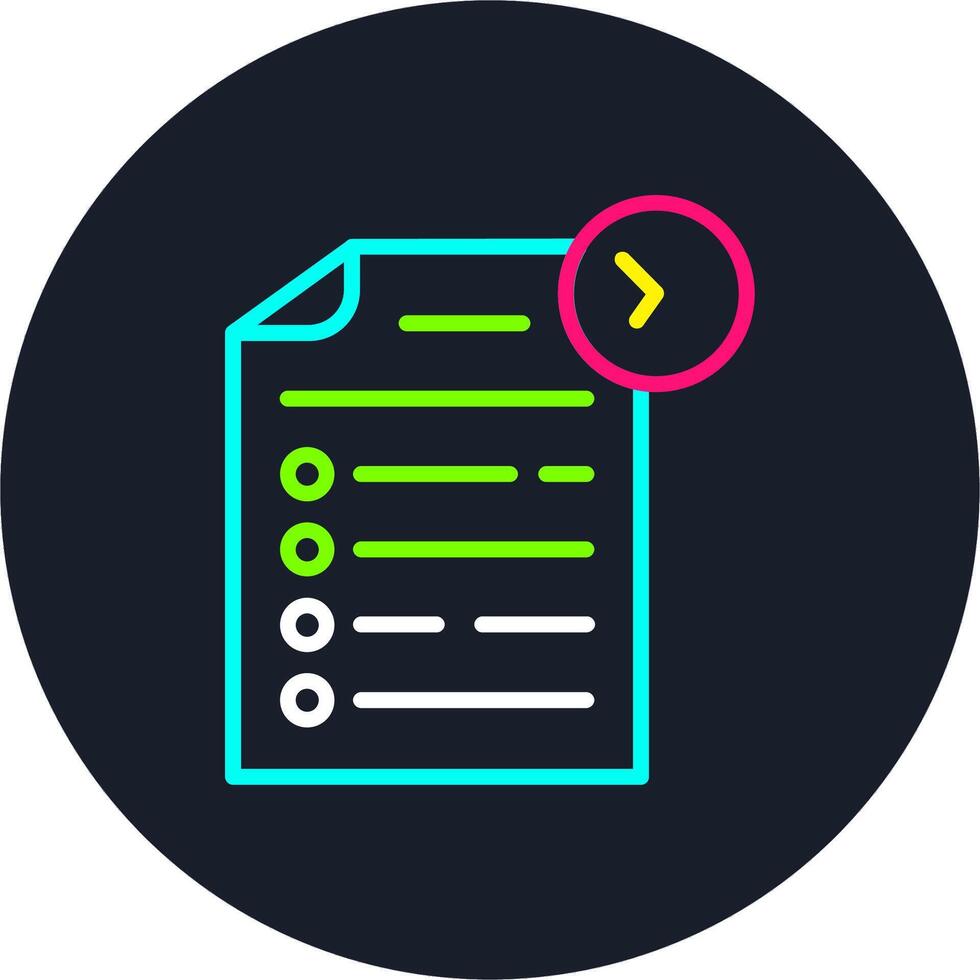 Checklist Line Multi Color Design vector