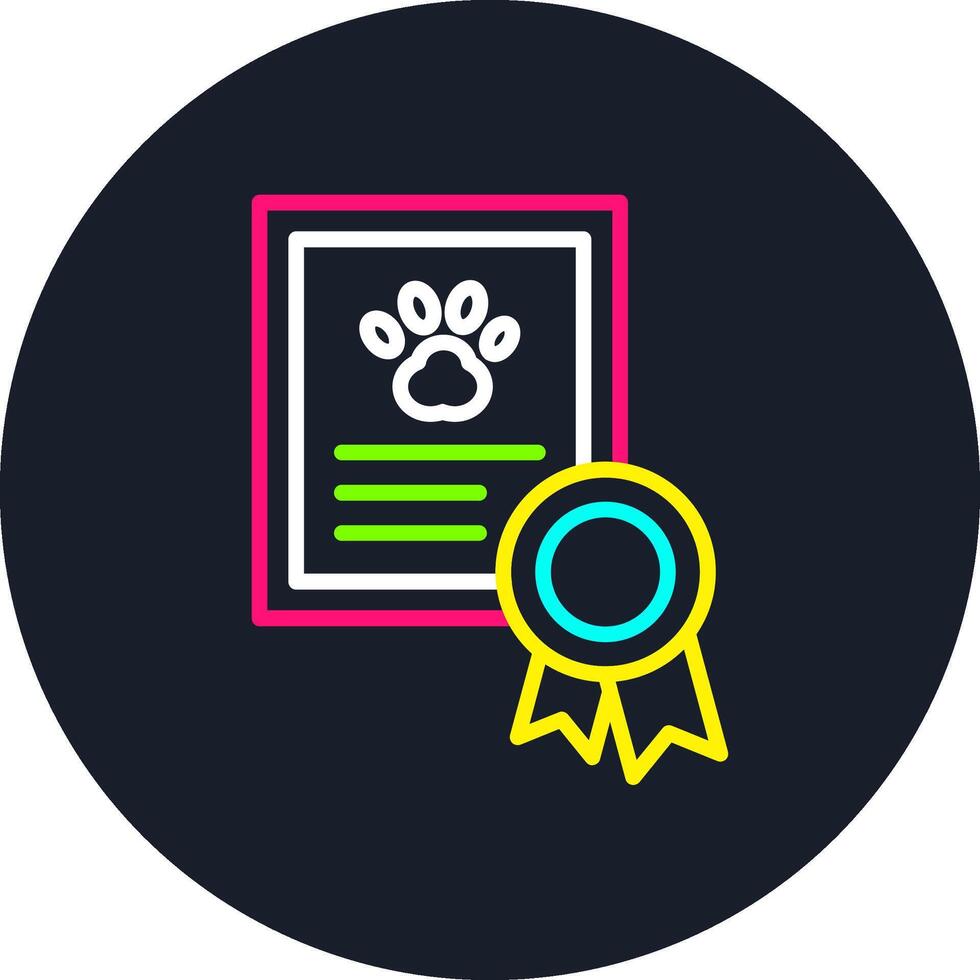 Certificate Line Multi Color Design vector
