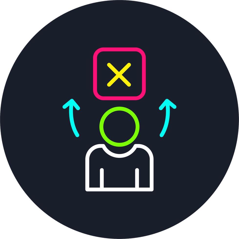 Wrong Line Multi Color Design vector
