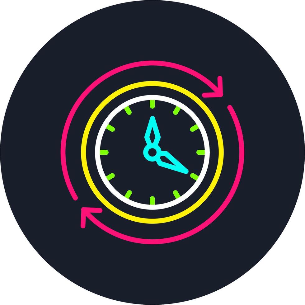 Overtime Line Multi Color Design vector
