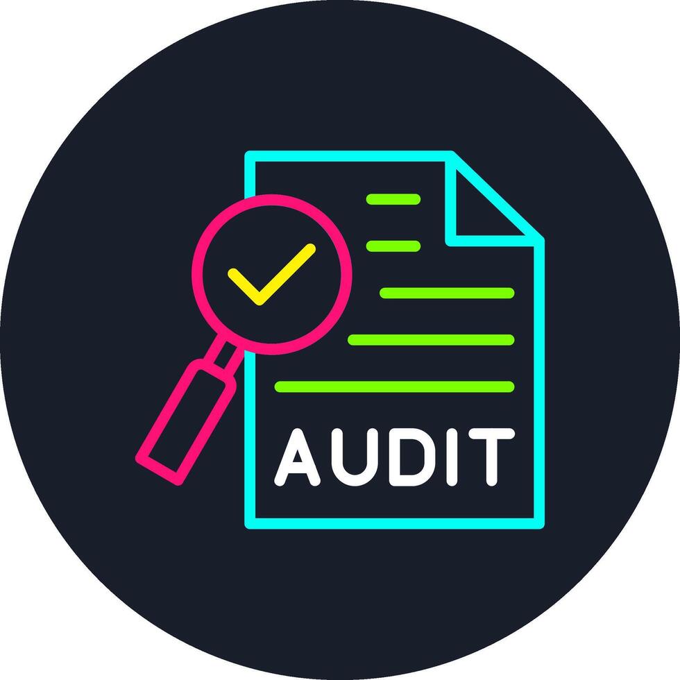 auditoría línea multi color diseño vector