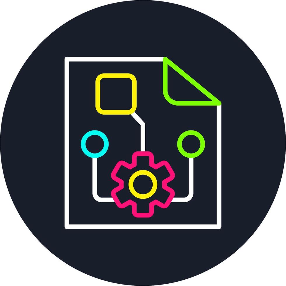 Project plan Line Multi Color Design vector