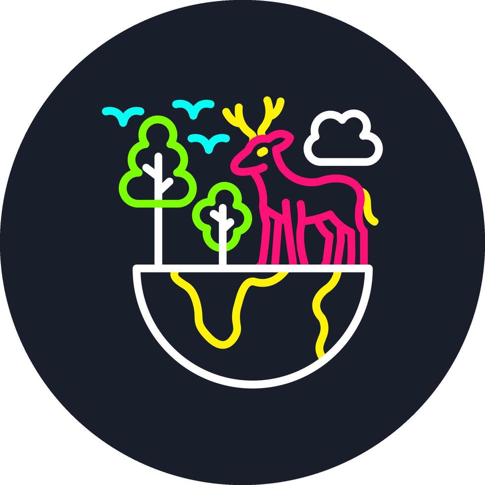 Earth Line Multi Color Design vector