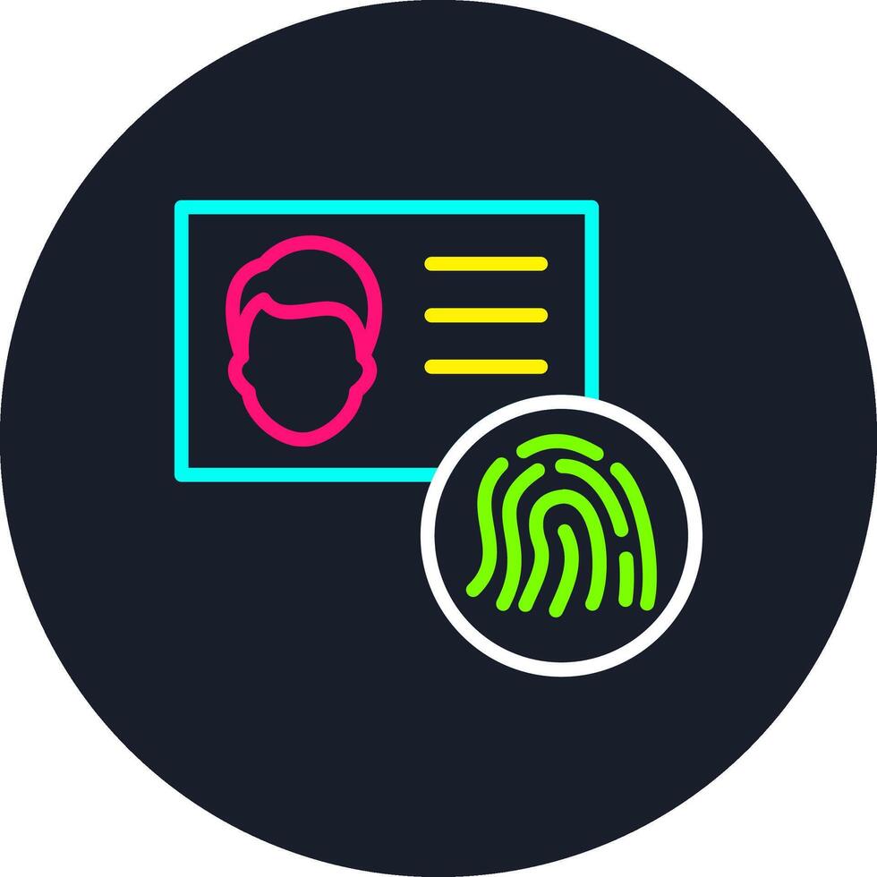 Identification Line Multi Color Design vector