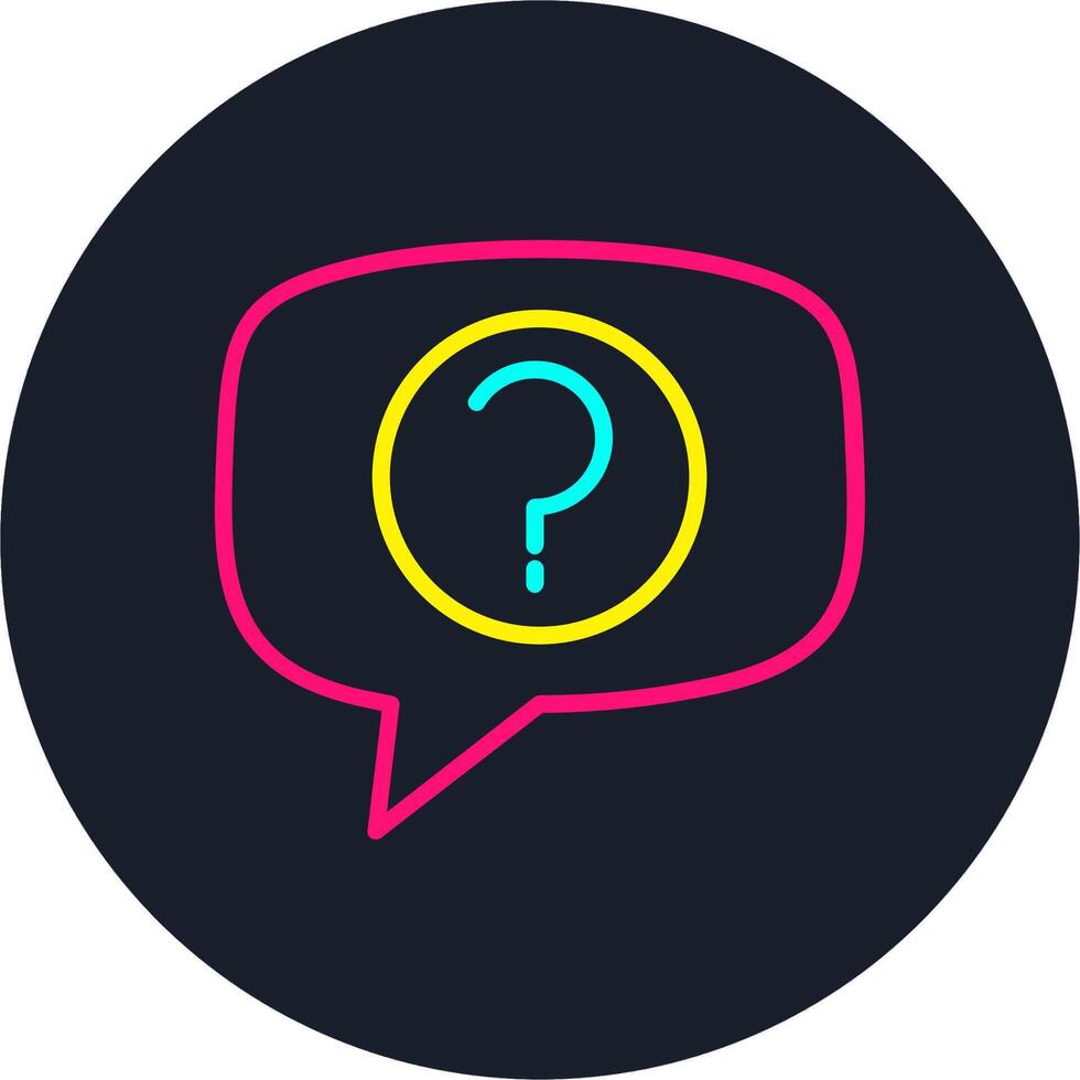 Question Line Multi Color Design vector