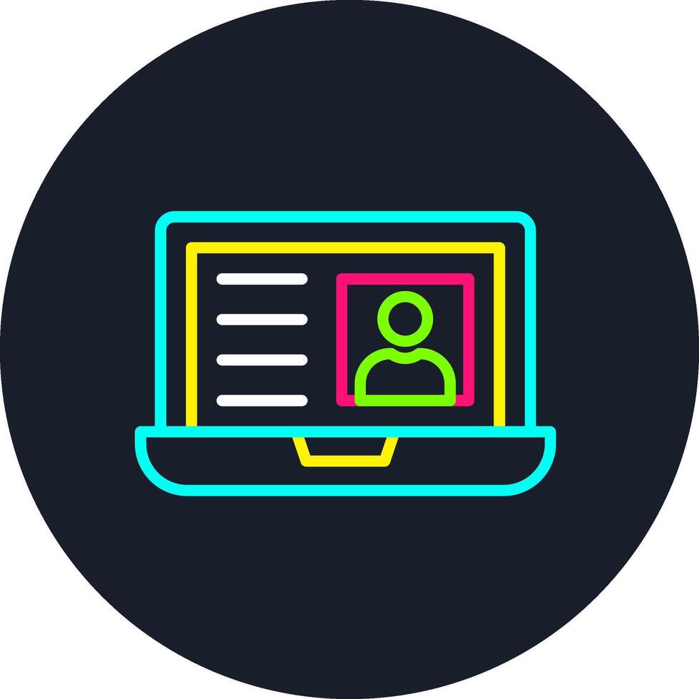 User Profile Line Multi Color Design vector