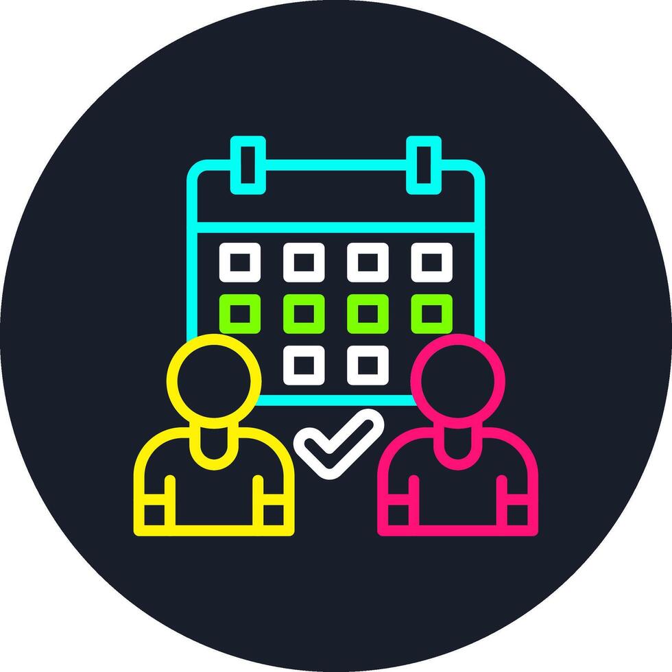 Coordination Line Multi Color Design vector