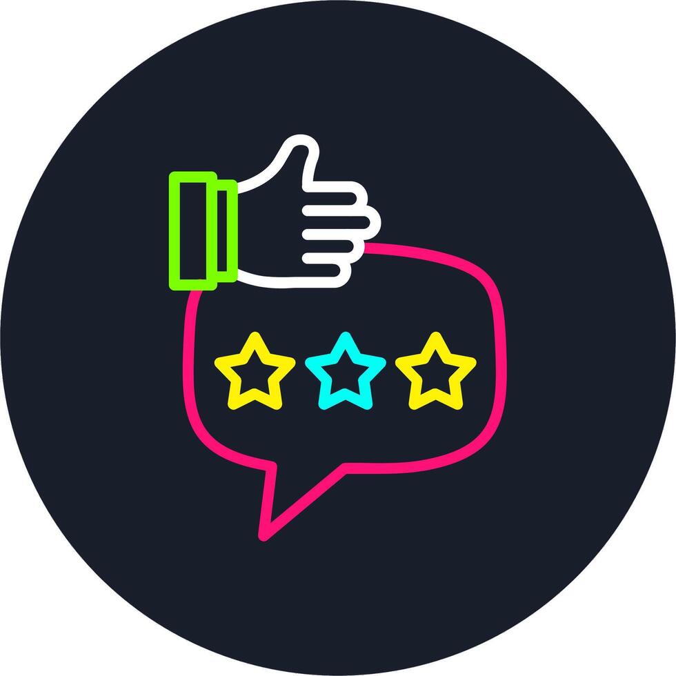 Review Line Multi Color Design vector