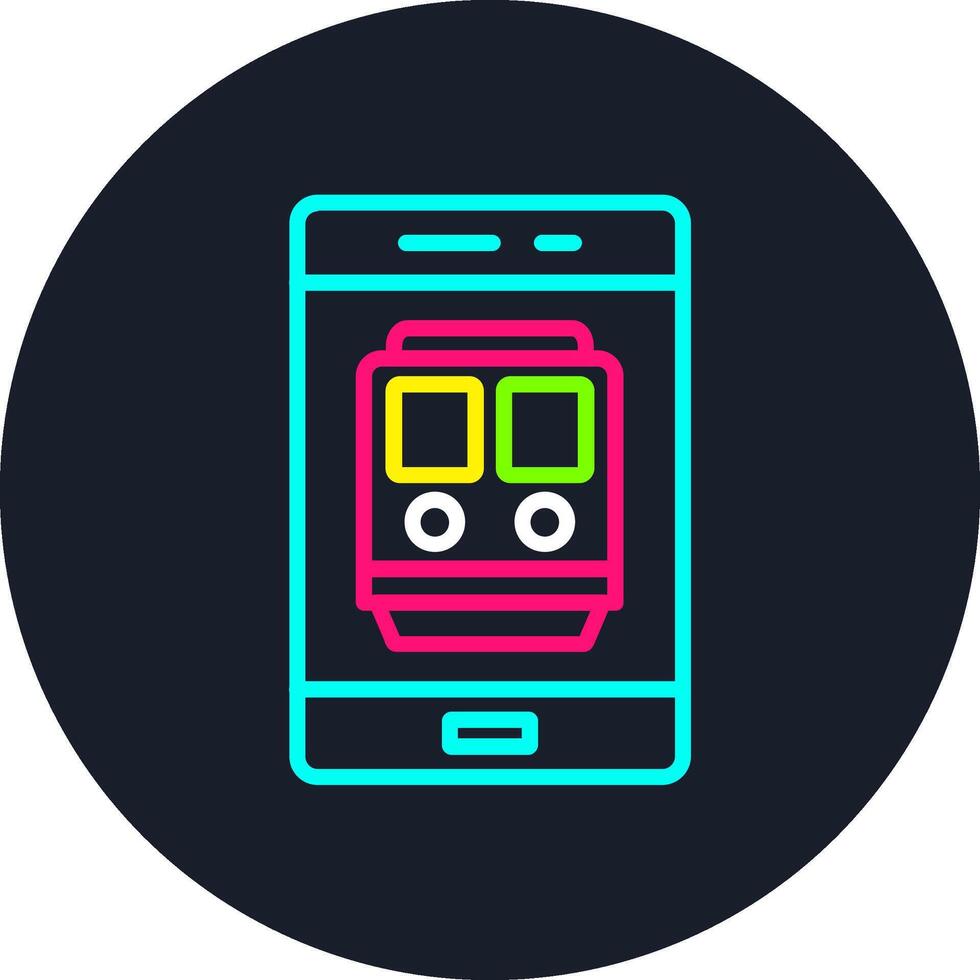 Smartphone Line Multi Color Design vector