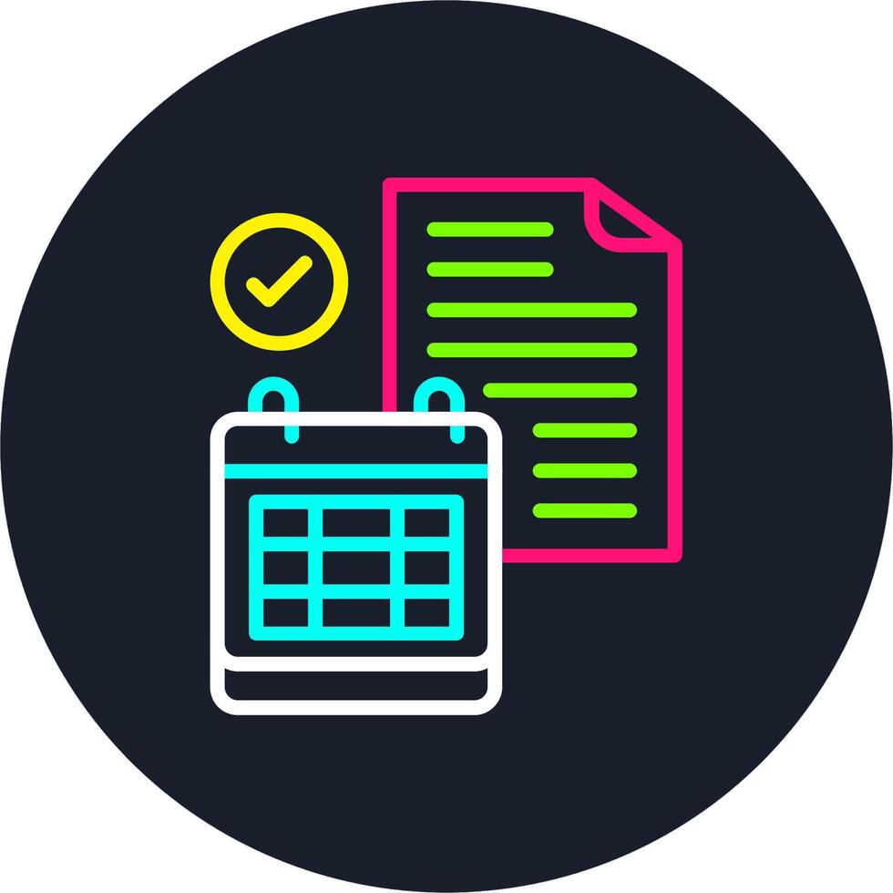 Scheduling Line Multi Color Design vector