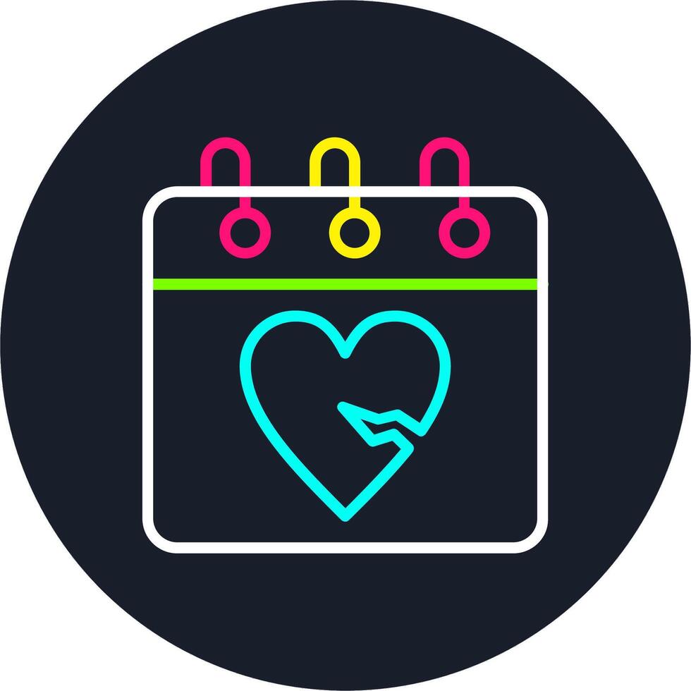 Heartbreak Line Multi Color Design vector
