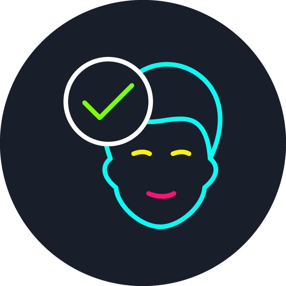 Authentication Line Multi Color Design vector