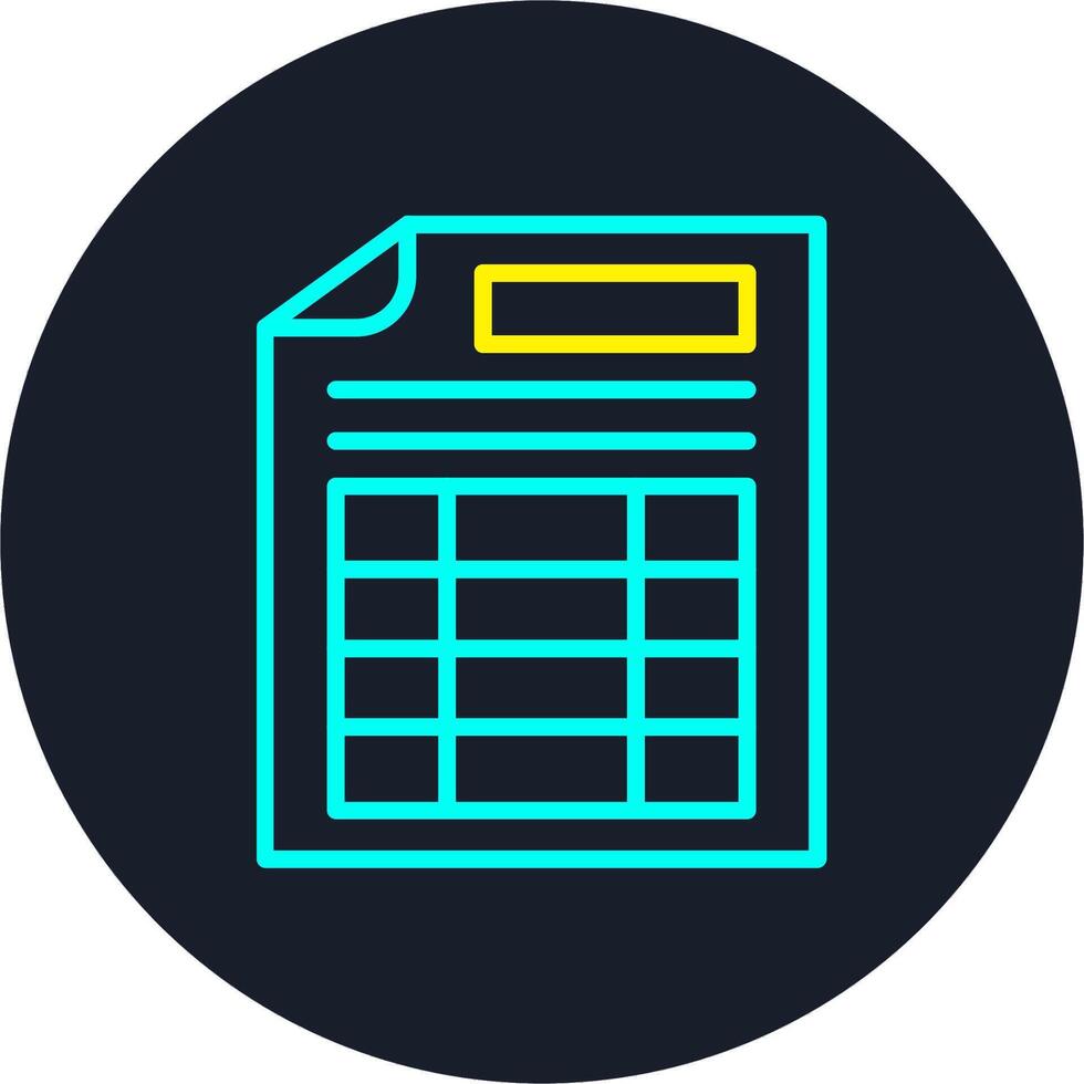 Spreadsheet Line Multi Color Design vector