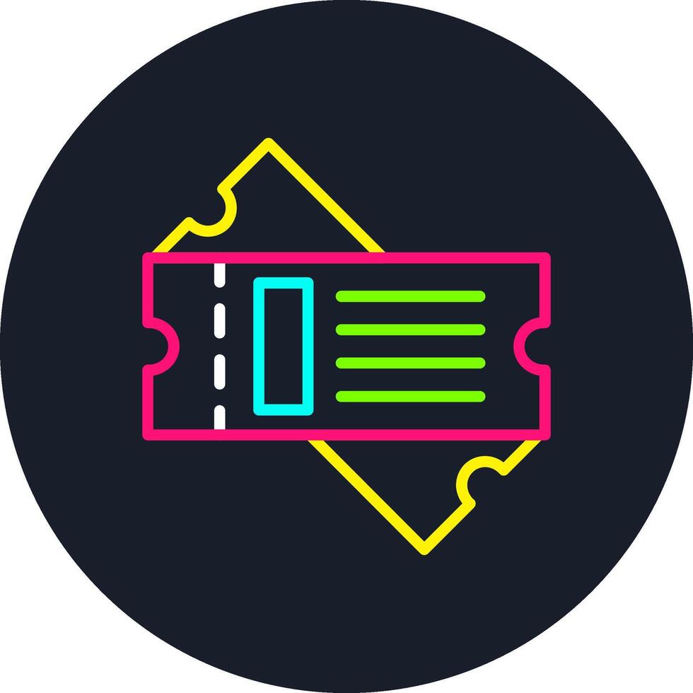Ticket Line Multi Color Design vector