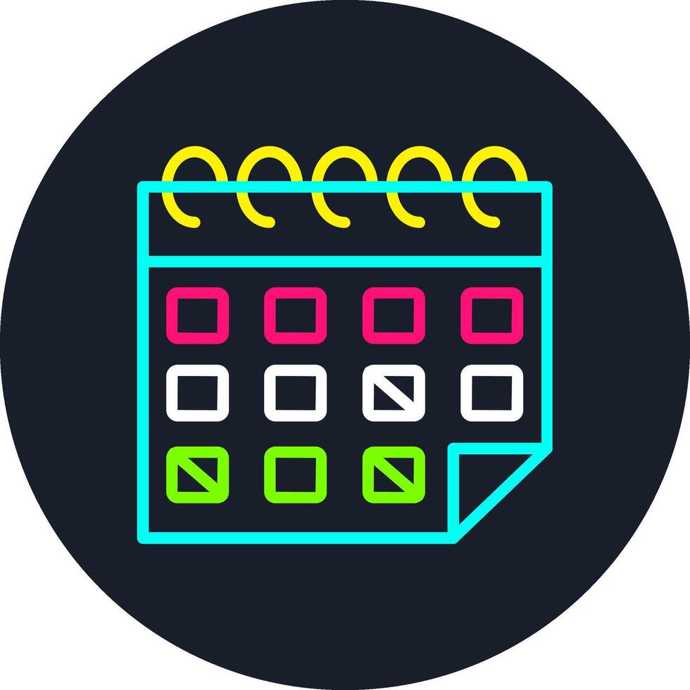 Schedule Line Multi Color Design vector