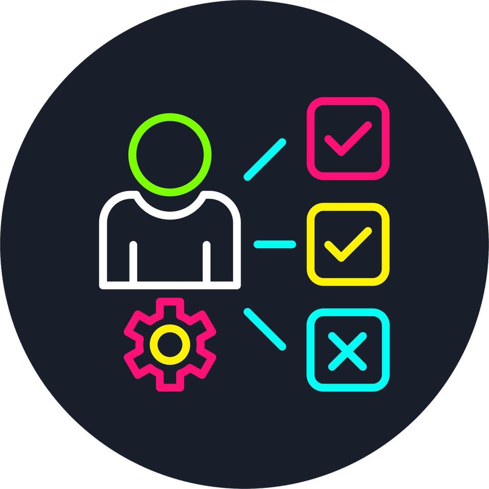 Decision marker Line Multi Color Design vector