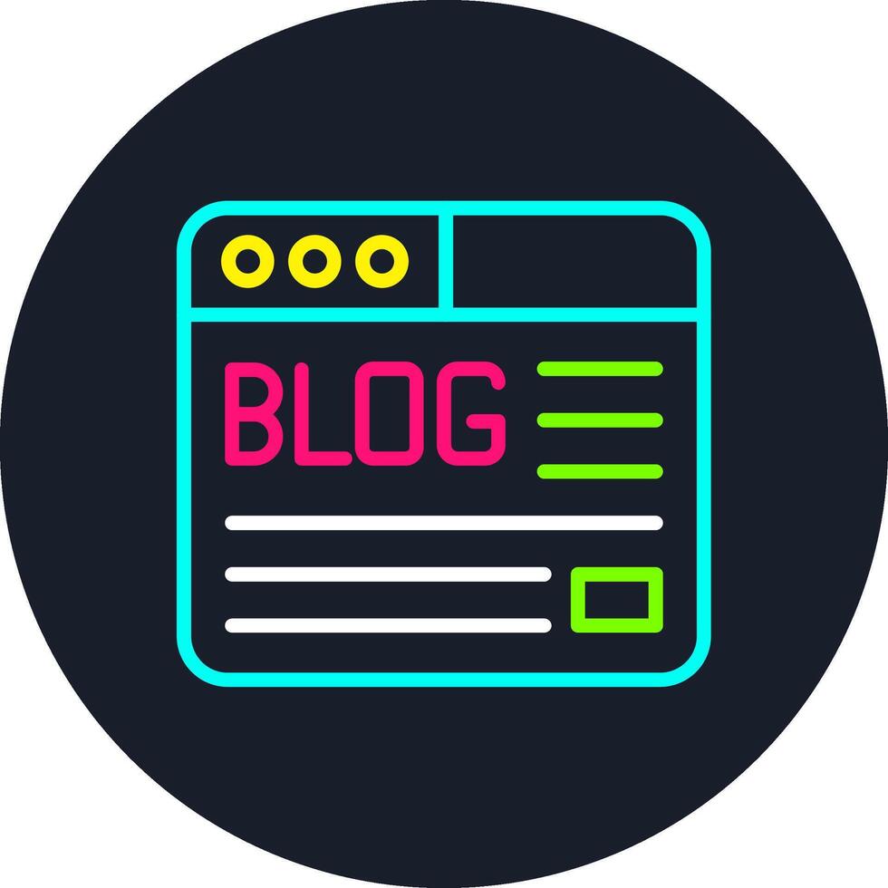 Blog Line Multi Color Design vector