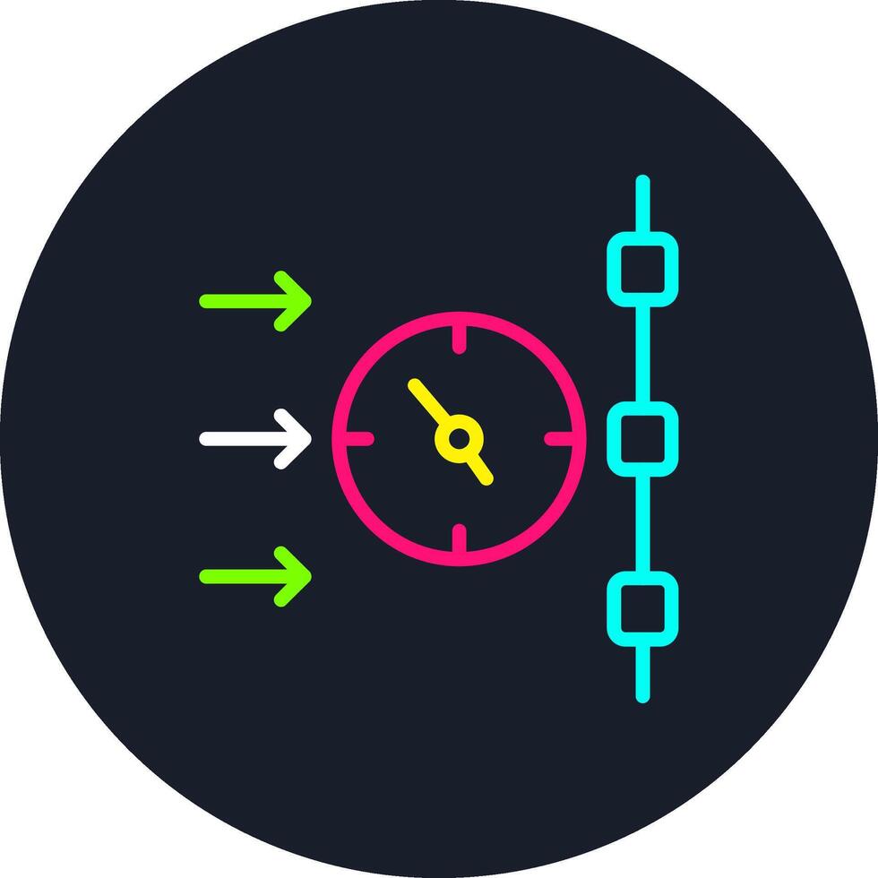 TimeGlyph Two Color Line Multi Color Design vector