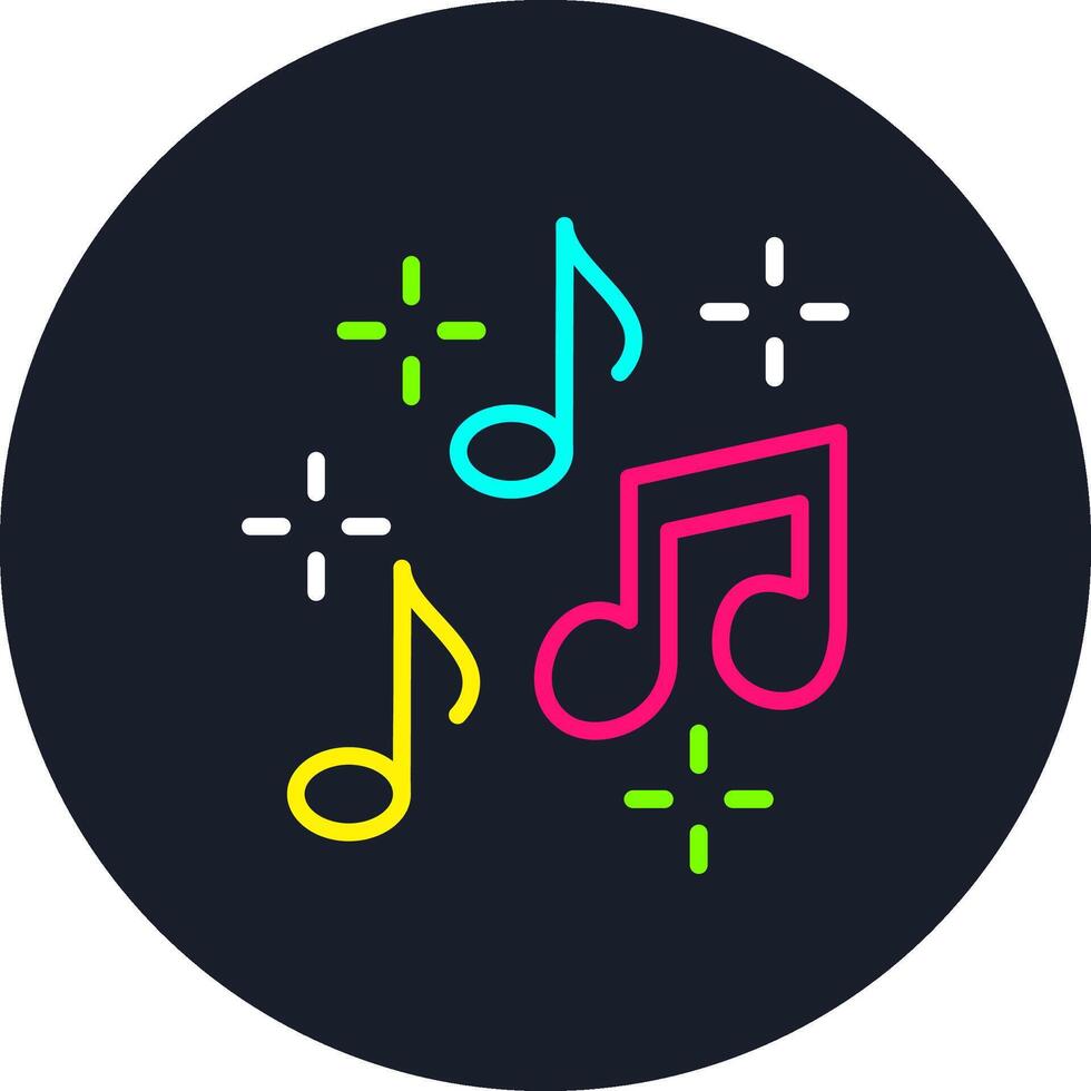 Music Line Multi Color Design vector