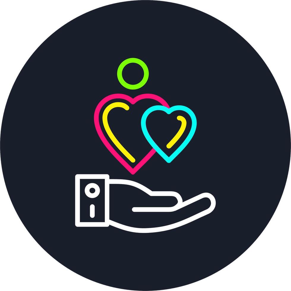 Compassion Line Multi Color Design vector