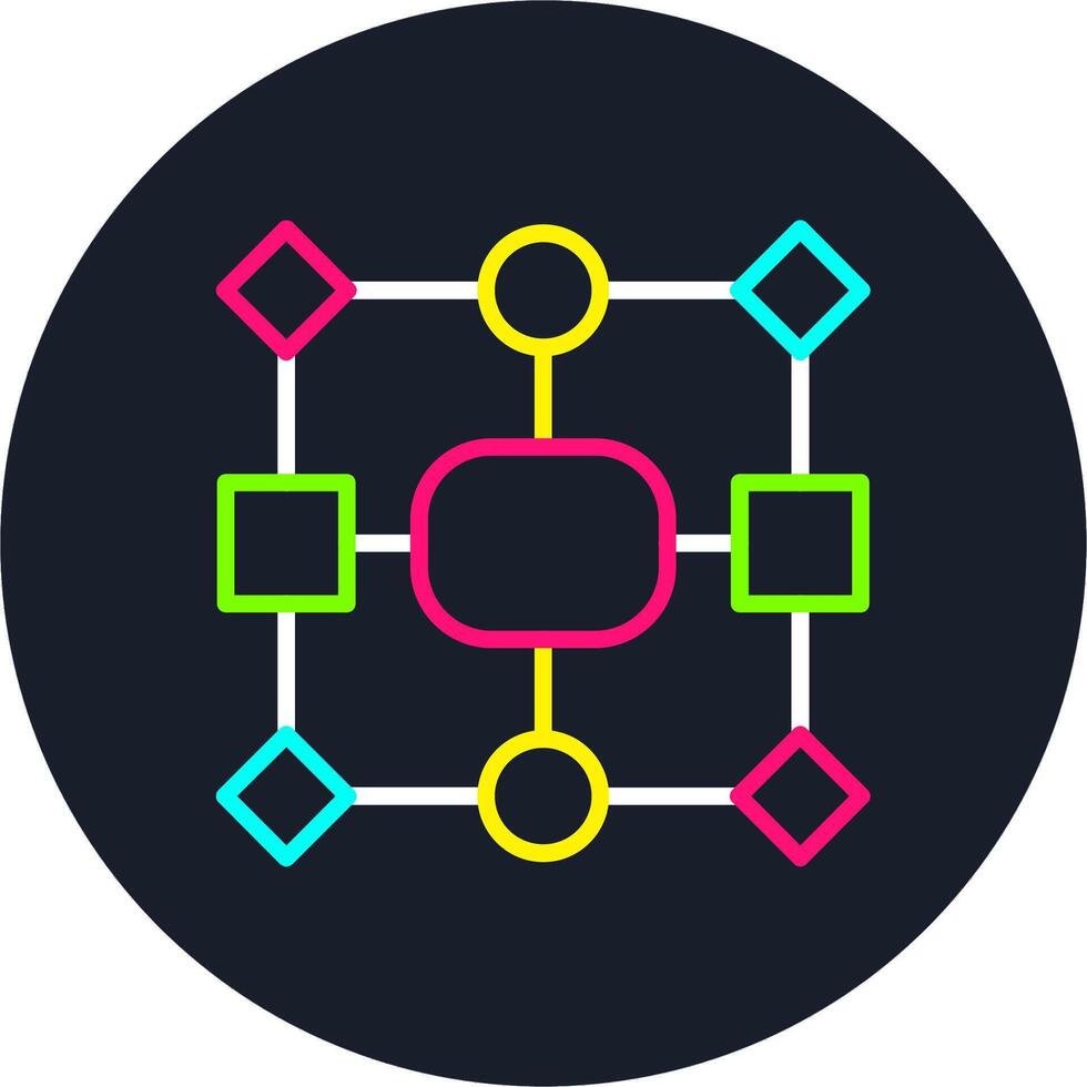 Data model Line Multi Color Design vector