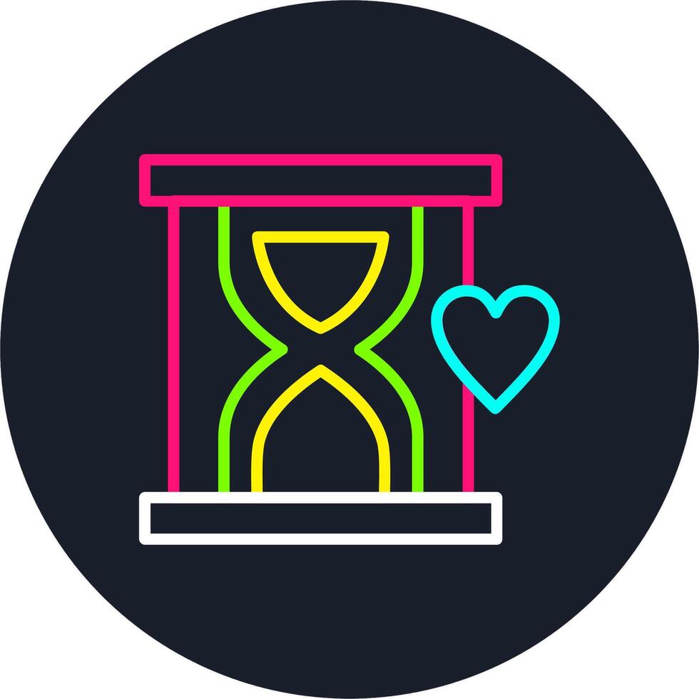 Hourglass Line Multi Color Design vector