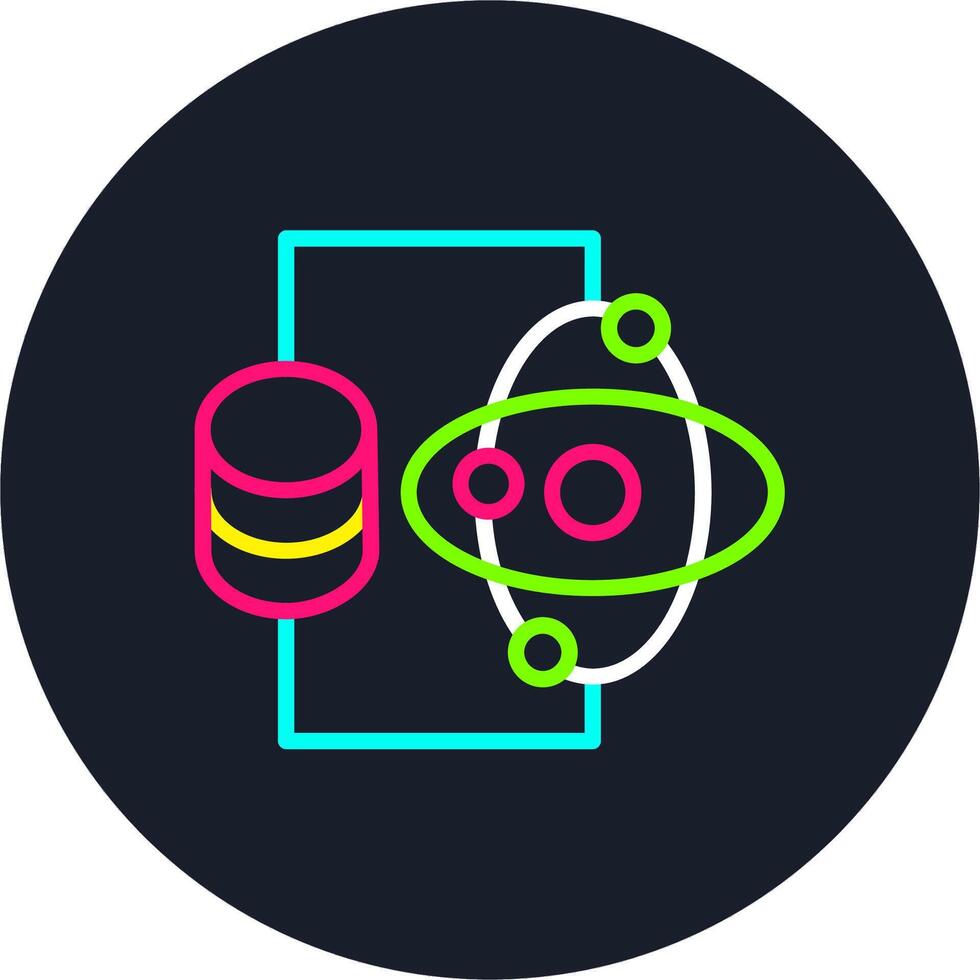 Data science Line Multi Color Design vector