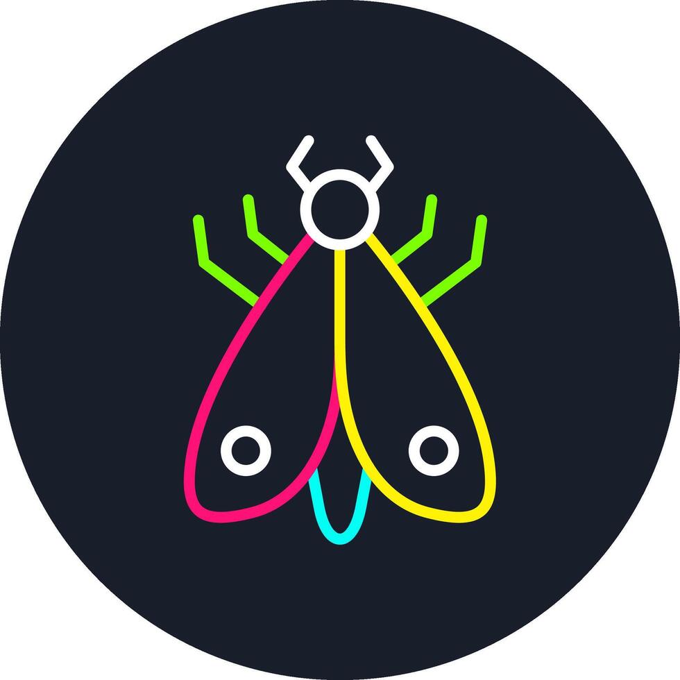 Moth Line Multi Color Design vector