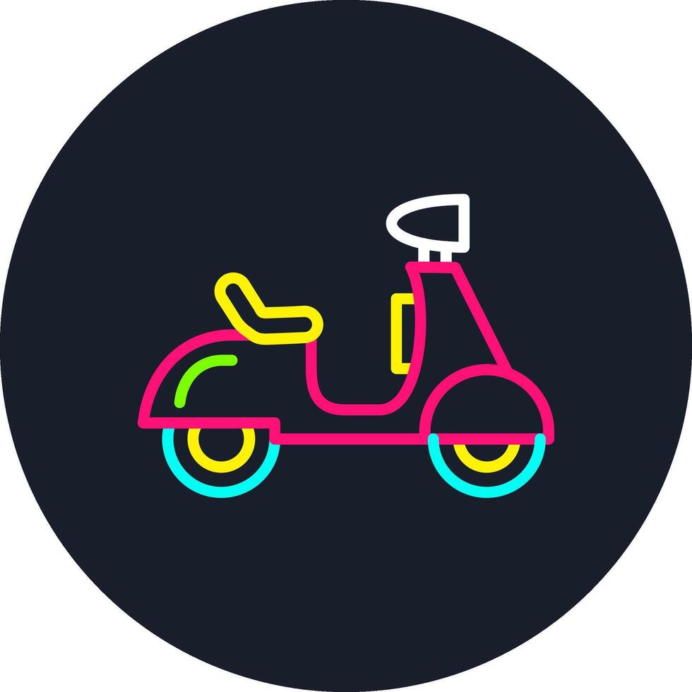 Vespa Line Multi Color Design vector