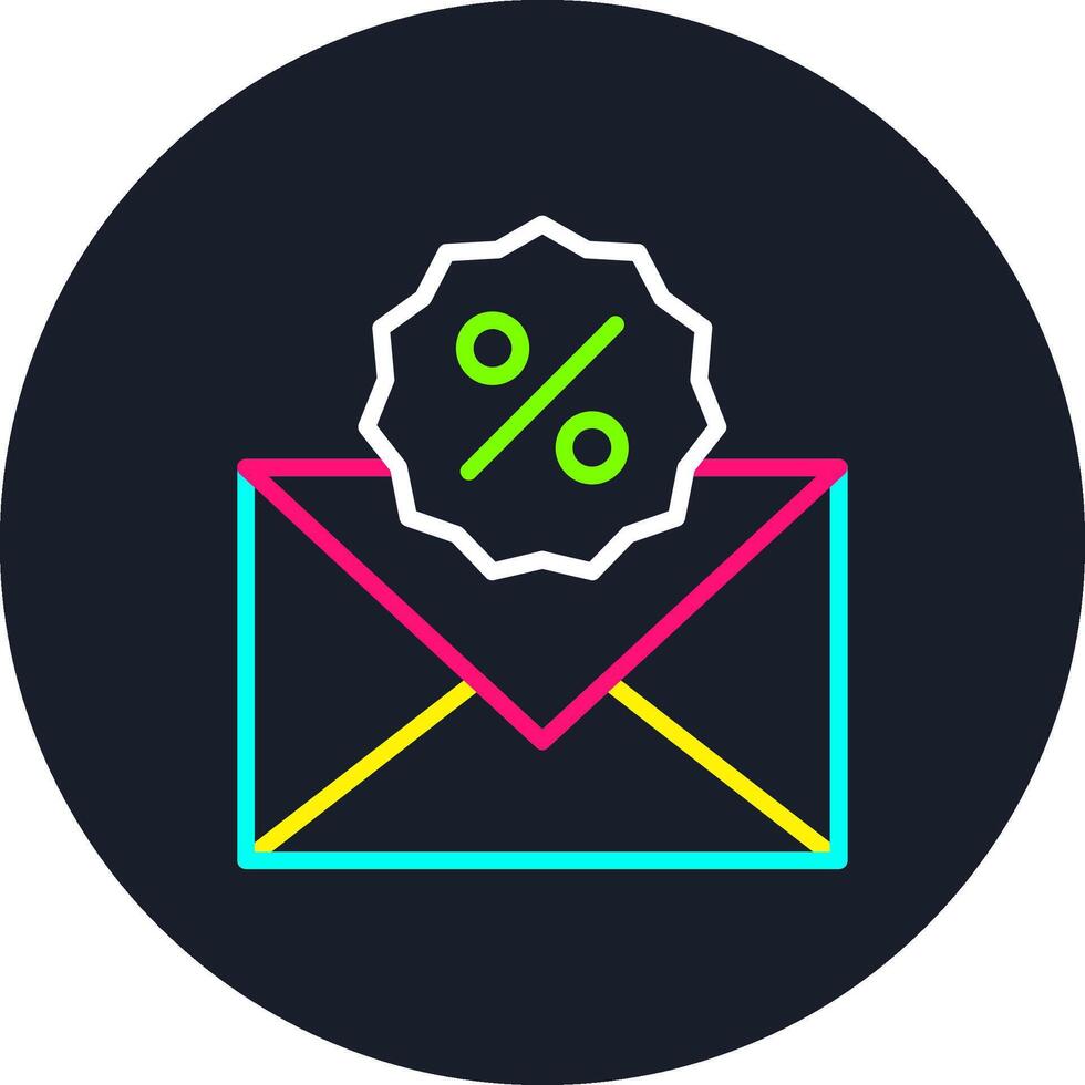 Email Line Multi Color Design vector