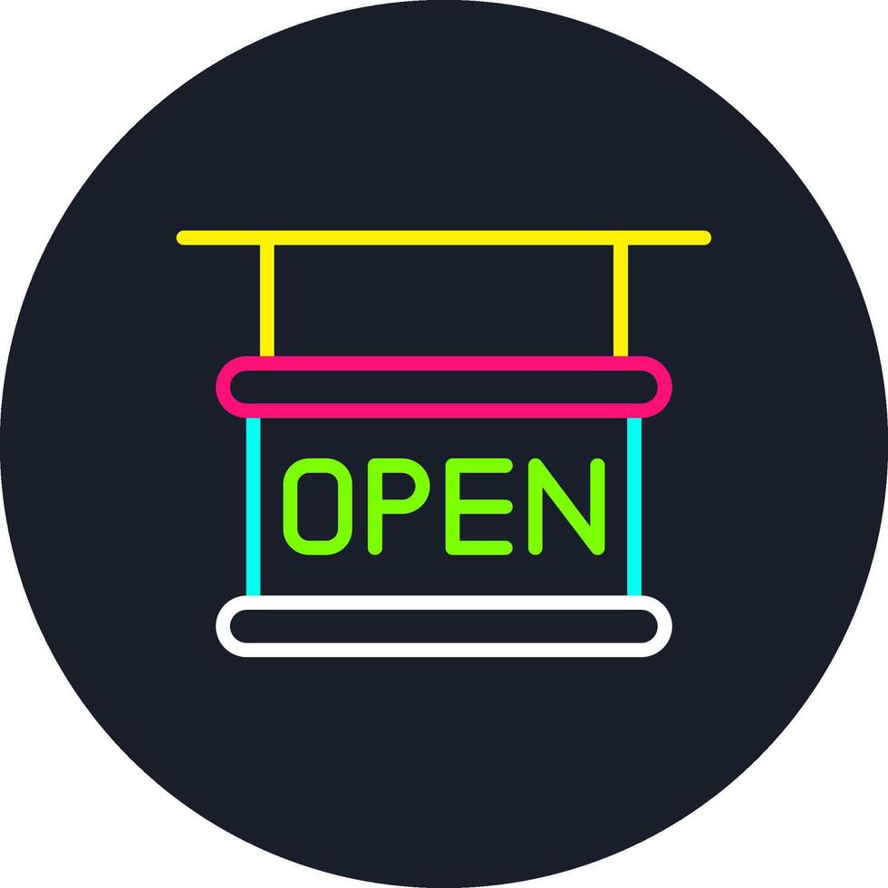 Open Line Multi Color Design vector