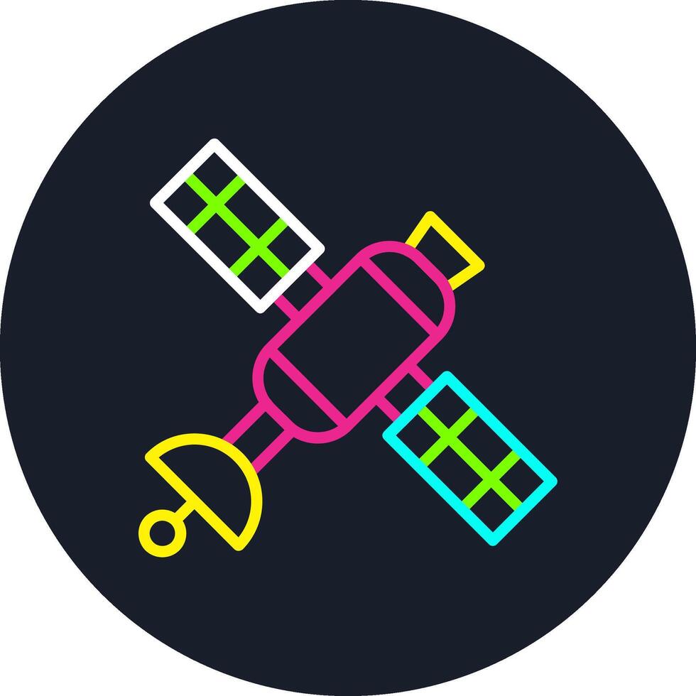 Satelite Line Multi Color Design vector