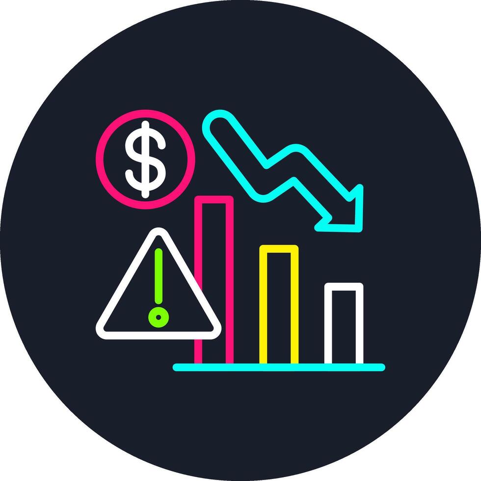Crisis Line Multi Color Design vector