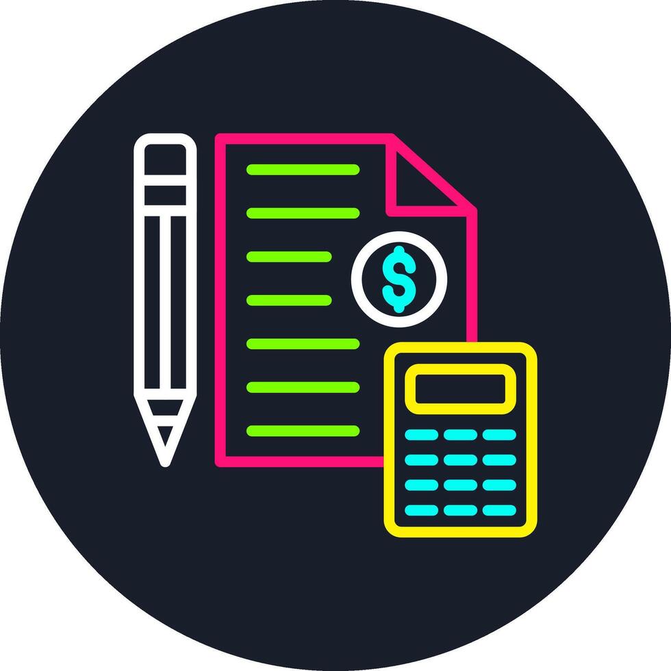 Accounting Line Multi Color Design vector