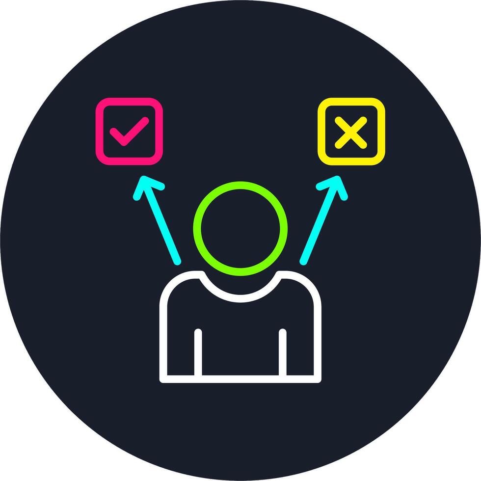 Decision Line Multi Color Design vector