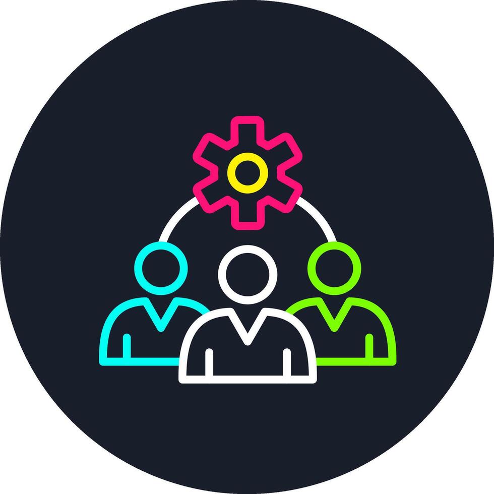 Team Member Line Multi Color Design vector