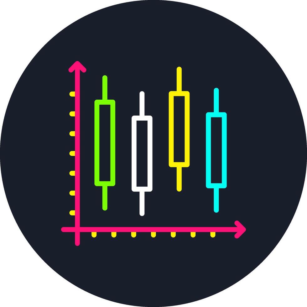 Stock Chart Line Multi Color Design vector