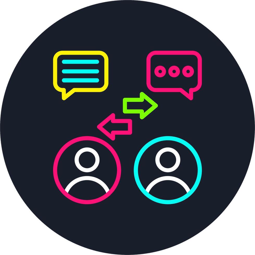 Discussion Line Multi Color Design vector