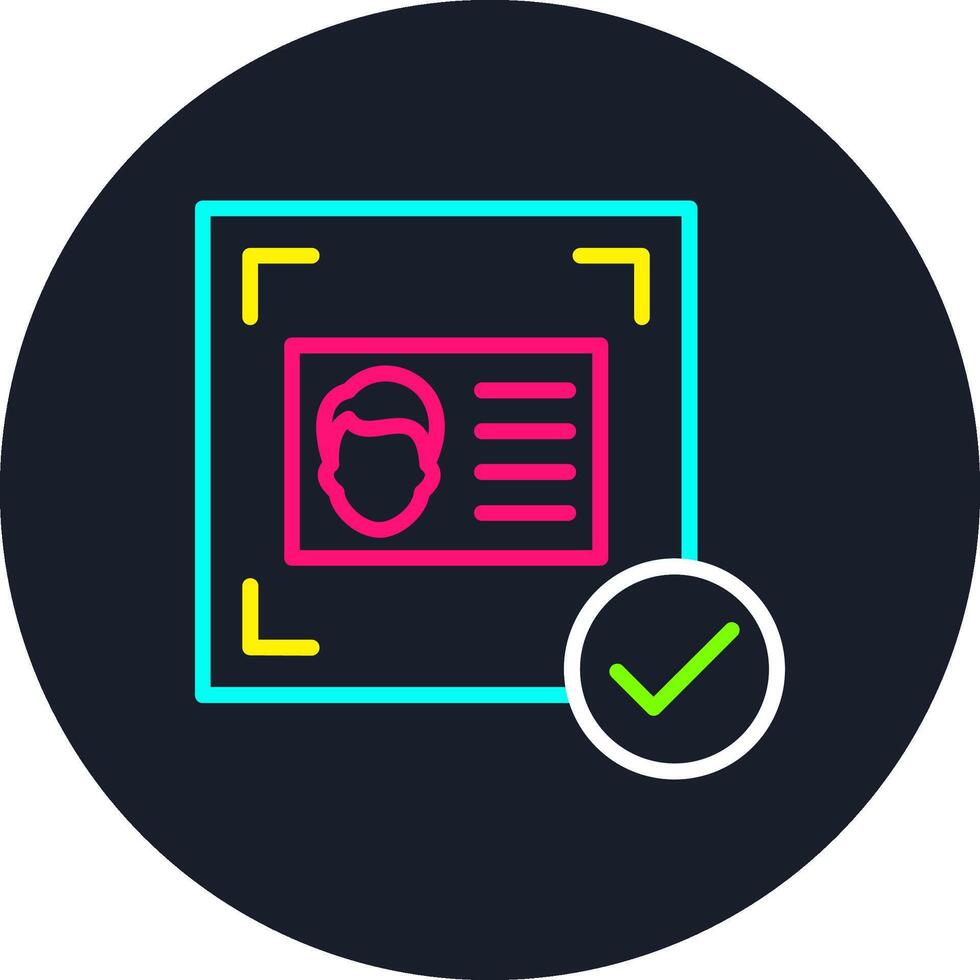 ID Card Line Multi Color Design vector