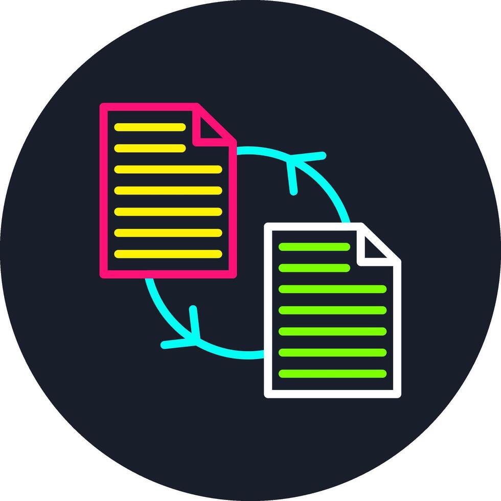 File Sharing Line Multi Color Design vector