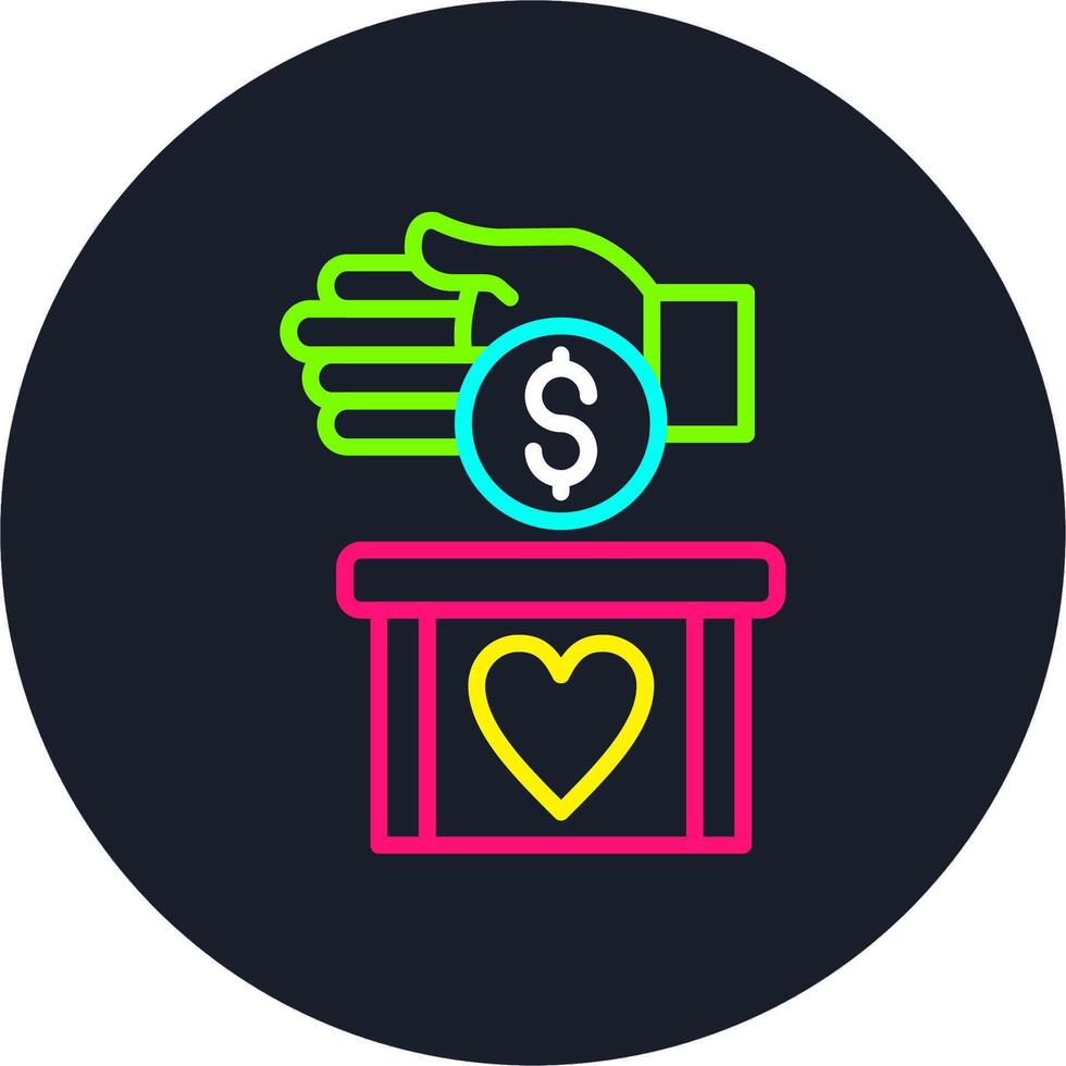 Donate Line Multi Color Design vector
