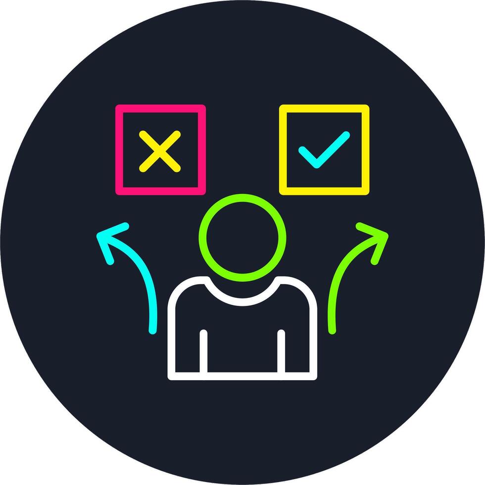 Decision Line Multi Color Design vector