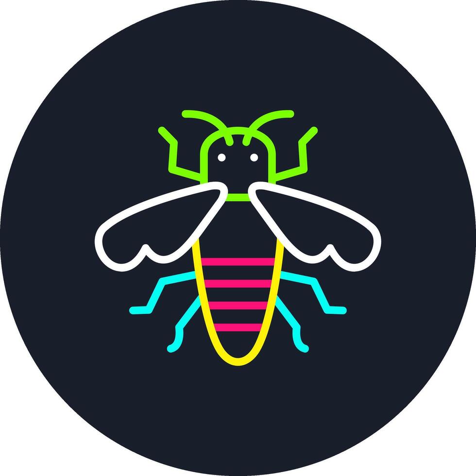 Bee Line Multi Color Design vector